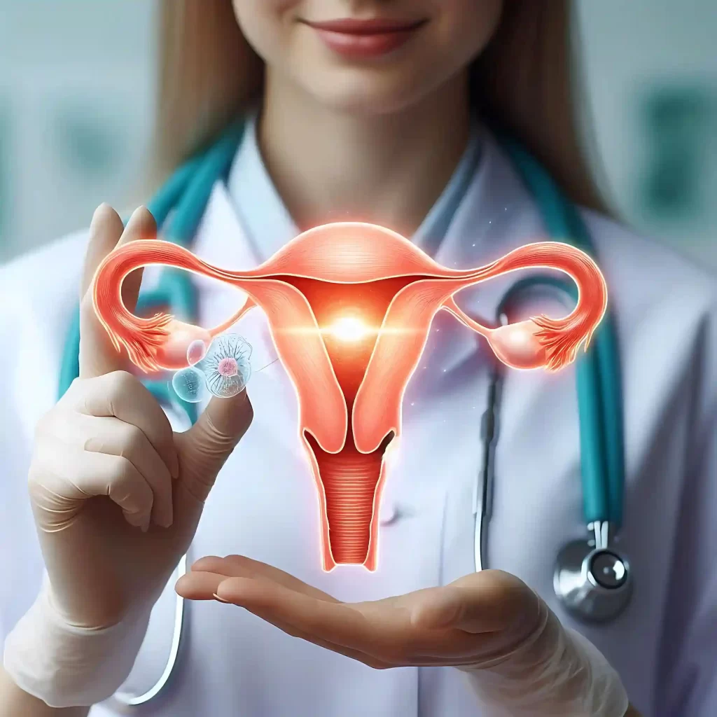 Doctor holding uterus model - Best IVF Centre in Tirupati