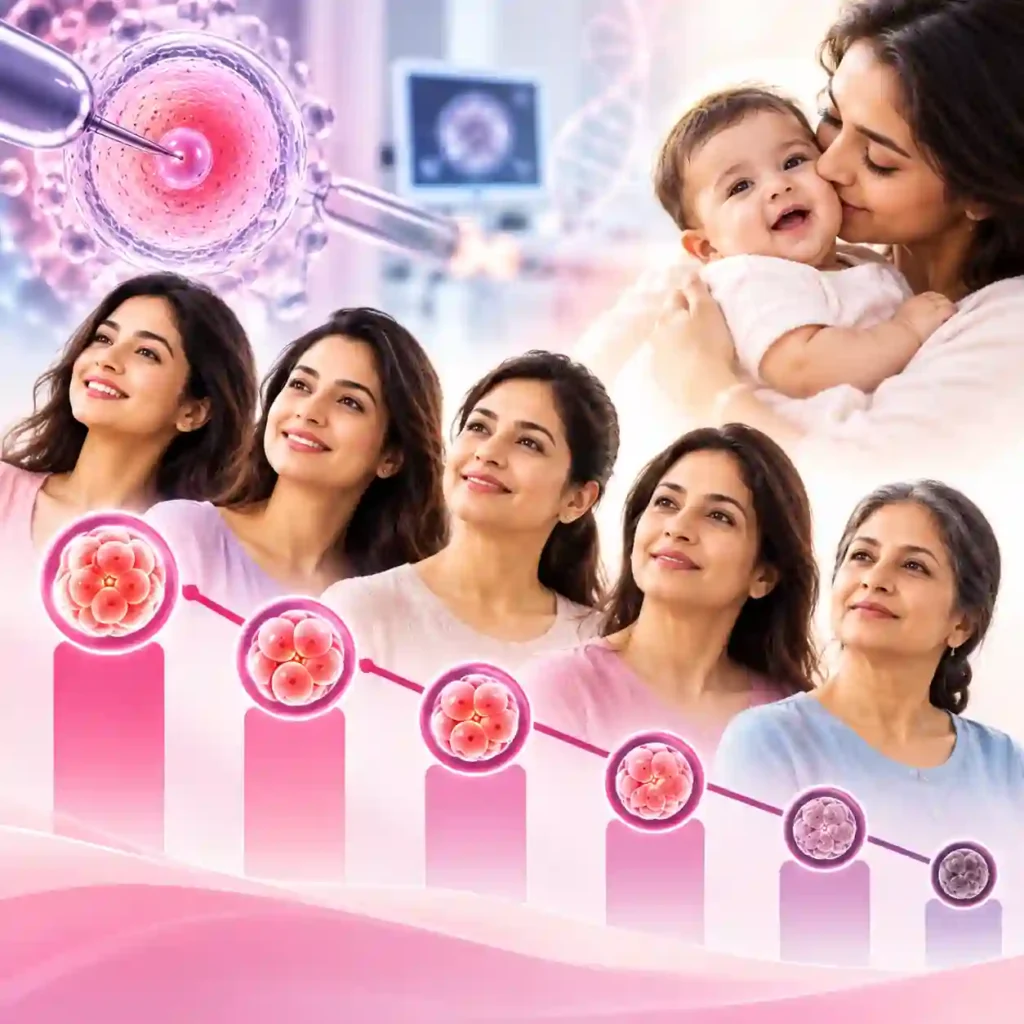 Fertility specialist explaining IVF success rate factors to a couple